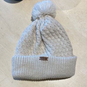 Adidas Kids White Knit Pom-Pom Beanie
